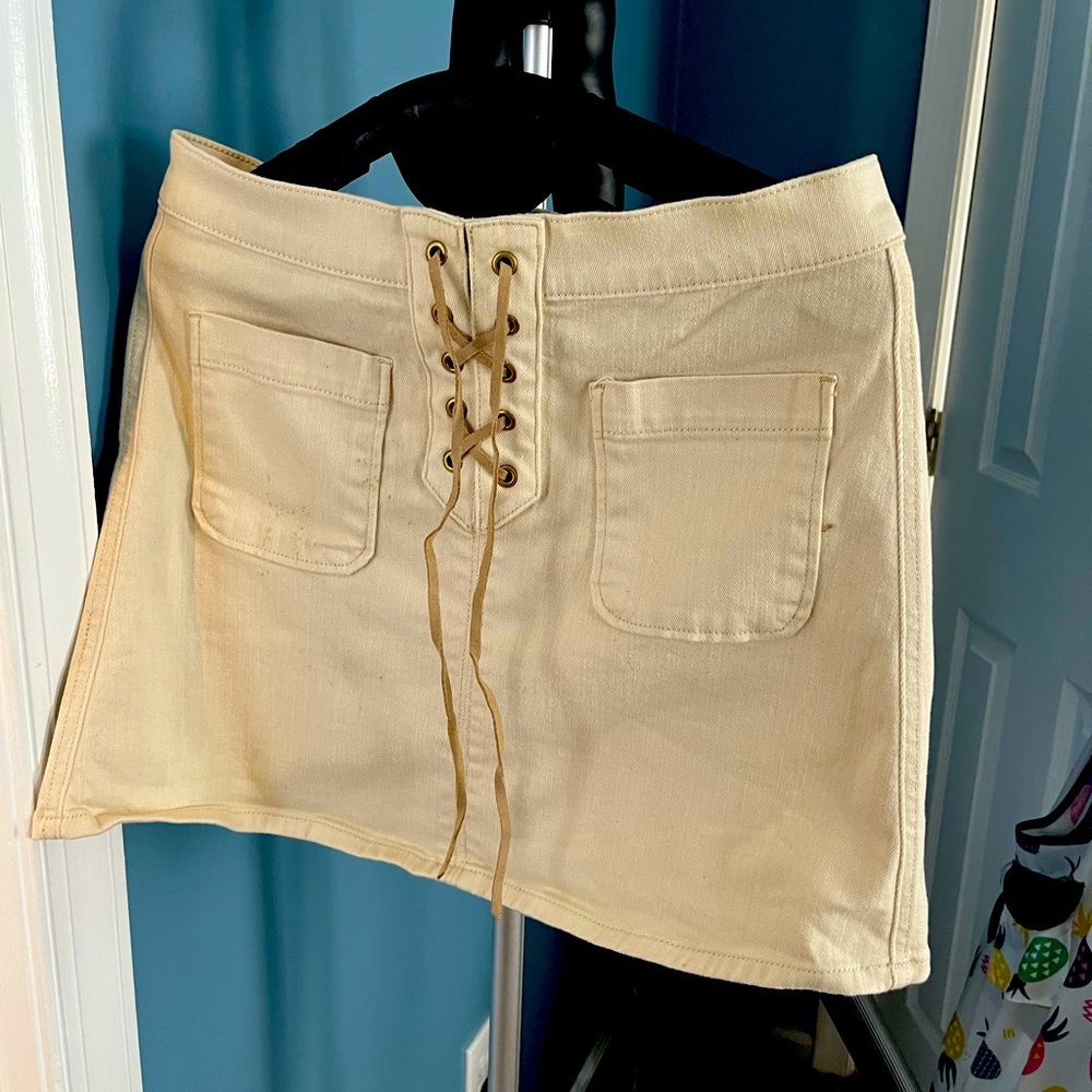 Express casual skirt size six, with leather ties